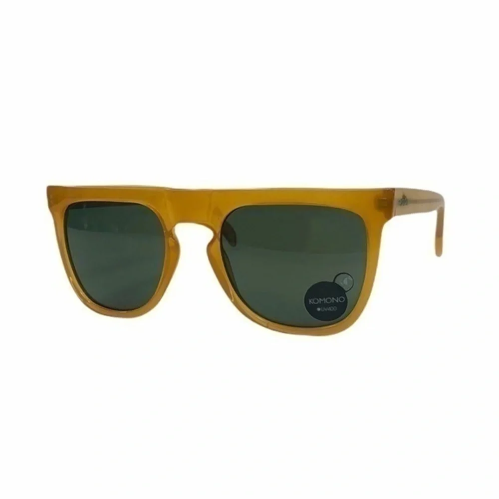 KOMONO Sunglasses Bennet Amber NEW square yellow gold